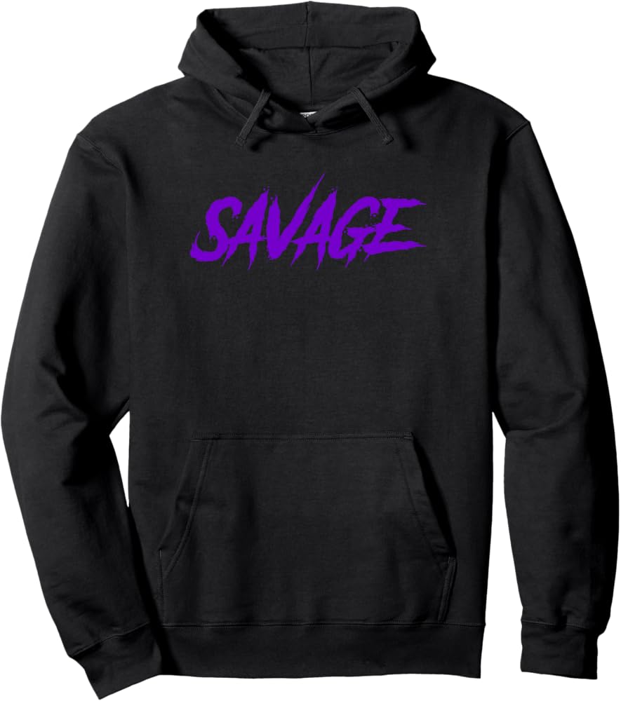 Amazon.com: Savage Hoodie | Purple & Black Savage Hoodie for Men